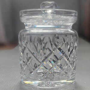 Signed ~ Waterford  Crystal  Biscuit Barrel ☘️ vintage Ireland Made